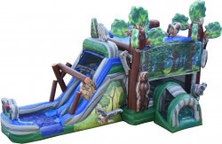 forest bounce house combo rental tulsa ok 1 1725404325 Forest Double Lane Combo (Dry)